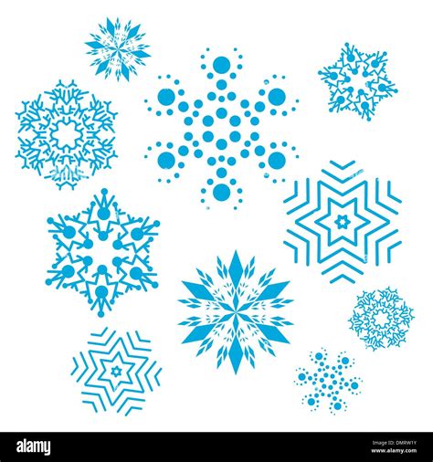 Vector Set Of Snowflakes Stock Vector Image And Art Alamy