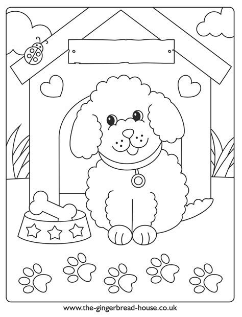 Free Puppy Colouring Sheets Free Printable The Gingerbread Uk