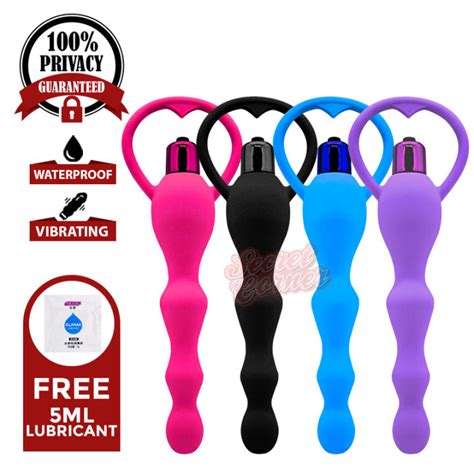 Secret Corner Waterproof Vibrating Anal Beads Prostate Massage Soft Vibrator Butt Plug Sex Toy
