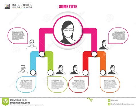 Organization Chart Infographics Design Infographics Vector Stock