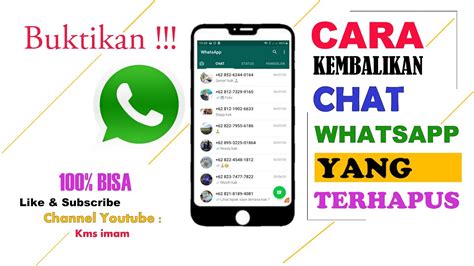 Cara Mengembalikan Chat Whatsapp Yg Terhapus