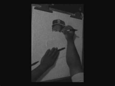 Add an thin brim for his cap. Jackie Robinson Drawing - YouTube