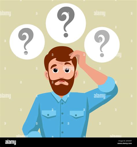 Doubting Man Concept Stock Vector Image And Art Alamy