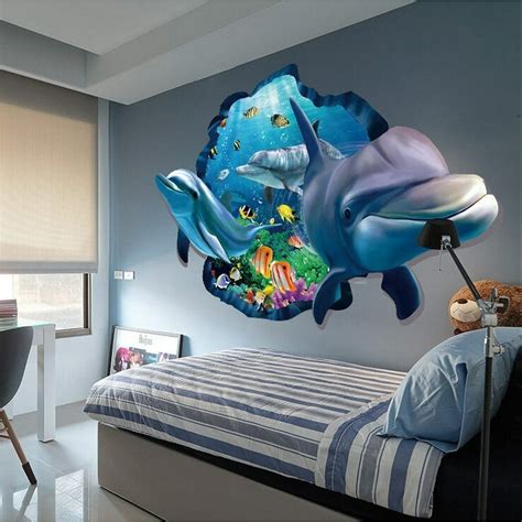 3d Ocean Seaview Removable Vinyl Decal Wall Stickers Art Mural Bedroom