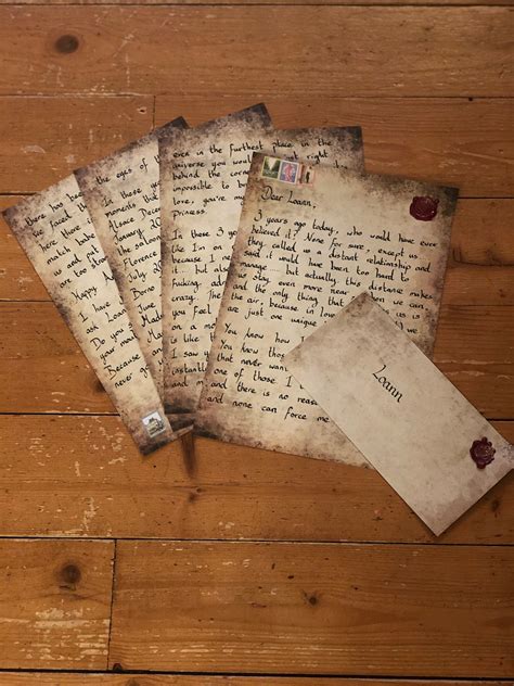 Personalised Love Letter Vintage Love Letter Personalised Etsy