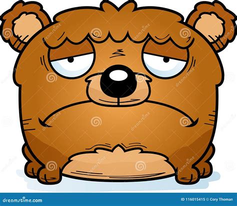 Cartoon Sad Bear Cub Stock Vector Illustration Of Frowning 116015415