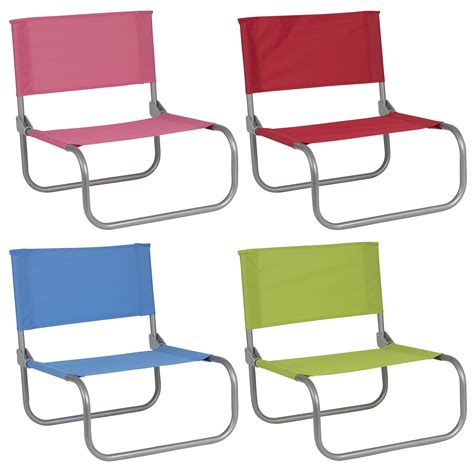 If you'd like a cooler relaxation experience, consider a waterside chair with a lower frame that allows you to catch a splash or two. Portable Folding Low Beach Chairs Coloured Garden Picnic Deck Pool Chair Outdoor | eBay