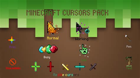 Minecraft Cursor Pack By Huyhoanggia On Deviantart