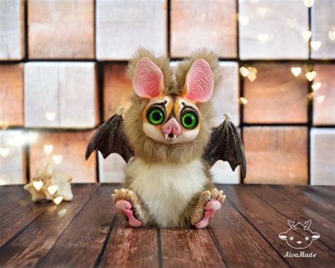 Tiger Bat Ooak Handmade Fantasy Creature Art Doll Etsy Art Dolls