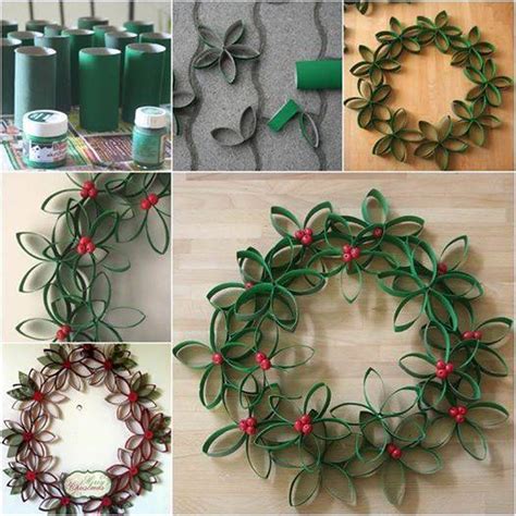 How To Make Toilet Paper Roll Christmas Wreath How To Instructions