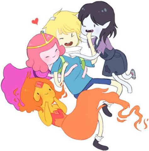 Princess Bubble Gum Marseline Flame Princess And Finn 3 They Re So Cute Adventure Time