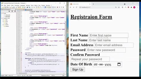 A Simple Registration Form Using Html Css And Javascript Php Vrogue