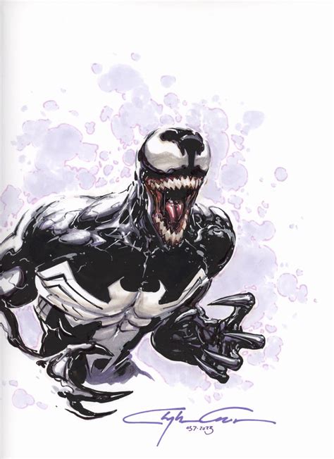 Original Art Venom Poscacopics 9x12 Clayton Crain