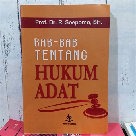 Jual Buku Bab Bab Tentang Hukum Adat Karangan Prof Dr R Soepomo Sh Best