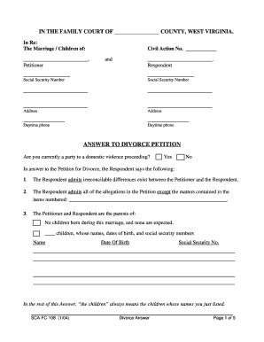 Virginia Divorce Fill And Sign Printable Template Online