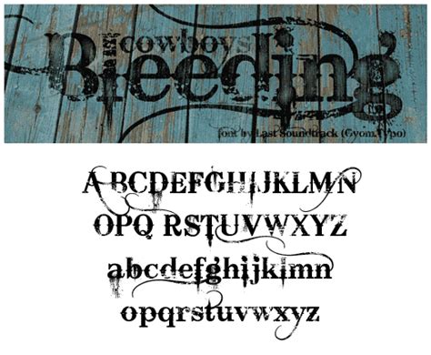 8 Bleeding Letters Font Images Bleeding Cowboys Font Bleeding