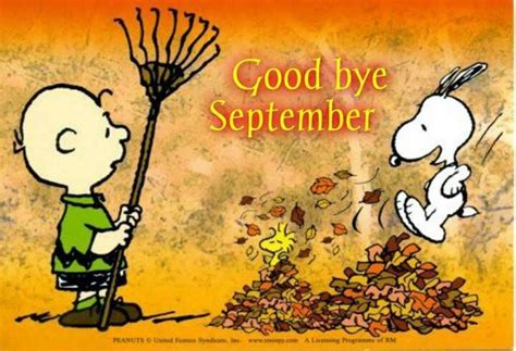 Snoopy Goodbye September Quote Pictures Photos And Images For