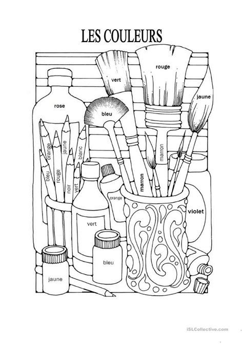 Les Couleurs Français Fle Fiches Pedagogiques Free French Lessons