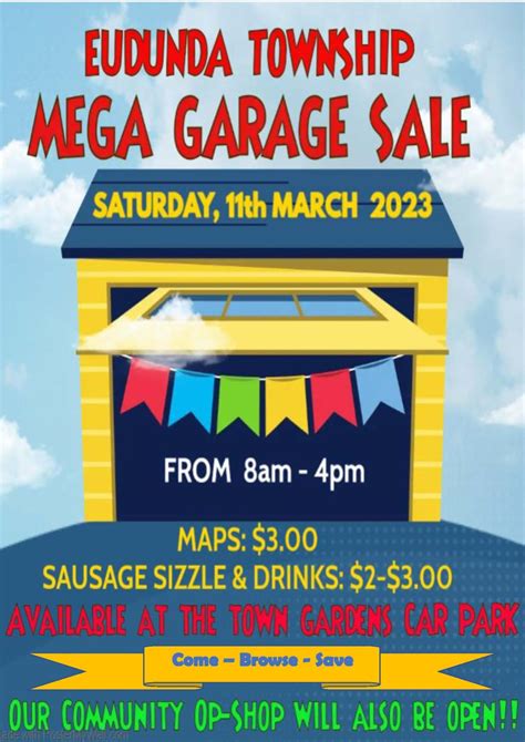 Eudunda Mega Garage Sale 11th March 2023 – Buyers: Save The Date To