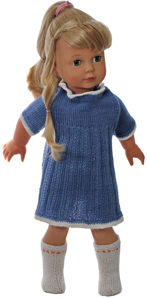 Easy dolls' clothes free knitting pattern. Dolls clothes knitting patterns to download