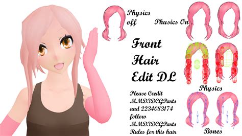 Mmd Front Hair Edit Dl By Celestcsilvari On Deviantart