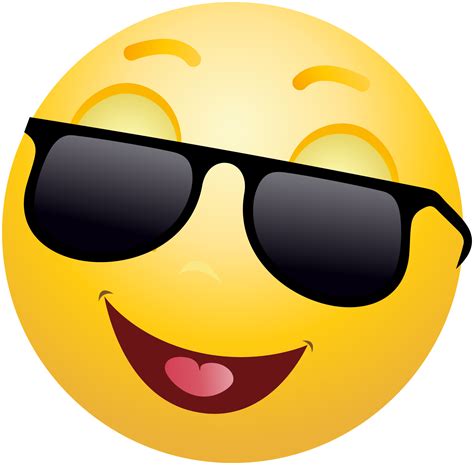 Emoji Emoticon Smiley Sunglasses Clip Art Faces Png