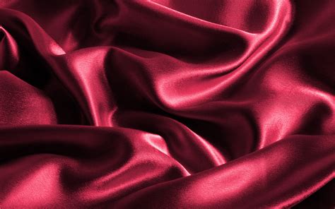 Download Wallpapers Pink Satin Background Macro Pink Silk Texture Wavy Fabric Texture Silk