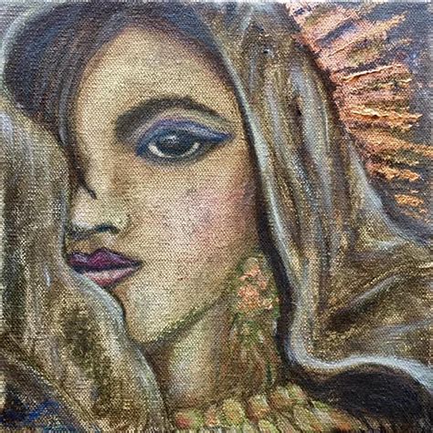 Regina Goddess Of Light Original Painting In Oil With Pastel And