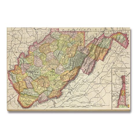 West Virginia Map From 1897 Map Of West Virginia West Virginia Map