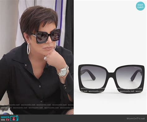 Wornontv Kris Black Square Sunglasses On The Kardashians Kris
