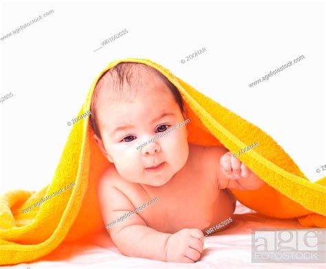 Baby Under Towel Stock Photo Picture And Royalty Free Image Pic