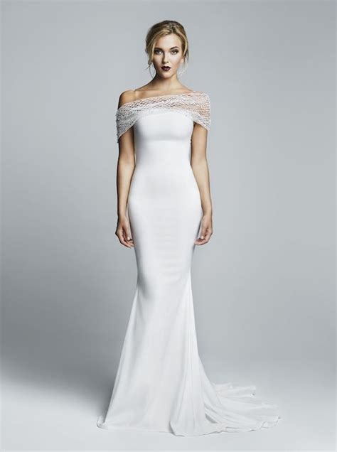 Elegant simple one shoulder mermaid tulle wedding dresses pleats bridal gowns. 35 Fantastic Ideas of Mermaid Wedding Dresses You Won't Be ...