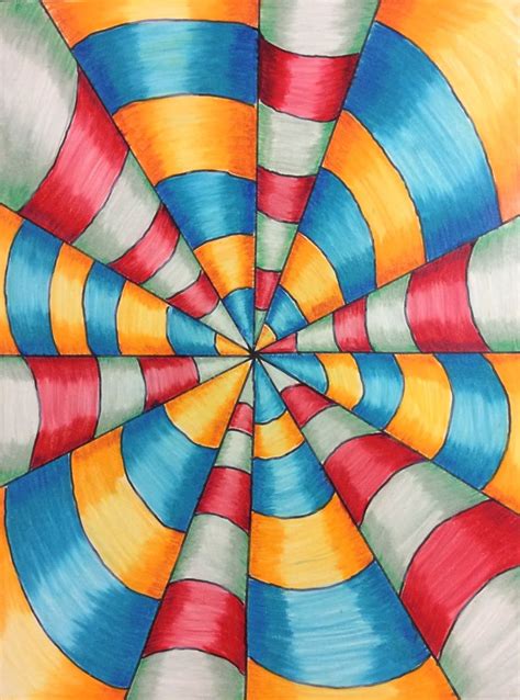 Op Art And Colored Pencil Tutorial Art 1