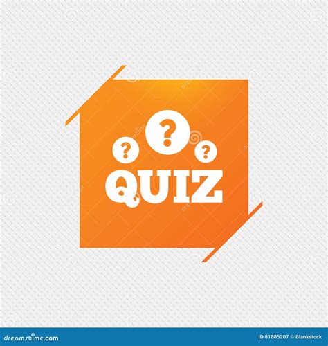 Quiz Sign Icon Questions And Answers Game Stock Vector Illustration