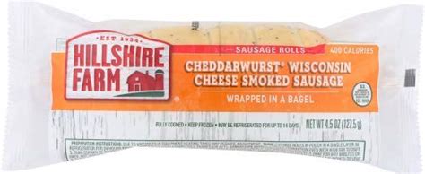 Hillshire Farm Cheddarwurst Smoked Sausage Wrapped In A Bagel 45 Oz