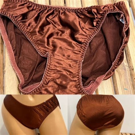 VINTAGE SATIN STRETCH SECOND SKIN SEARS 90s HI CUT BIKINI PANTY Sz M