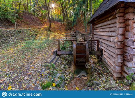 An Old Wooden Water Mill Stock Image Image Of Wooden 201681811