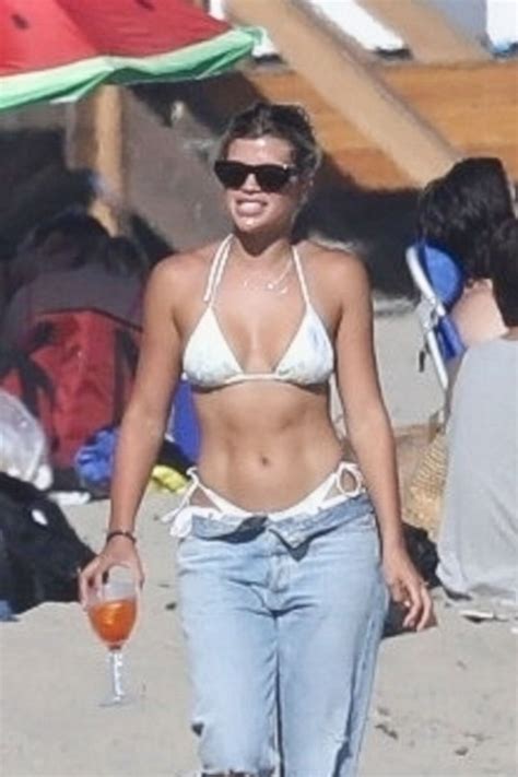 Sofia Richie In A White Bikini And Jeans On The Beach In Malibu 18