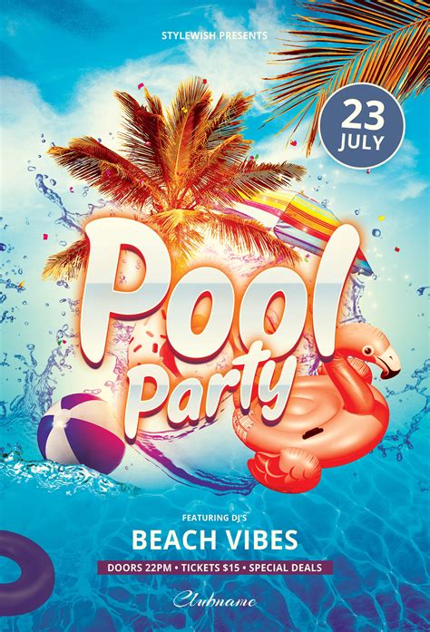 Top Imagen Pool Party Flyer Background Thpthoangvanthu Edu Vn