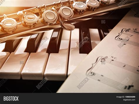Piano Flute Golden Image And Photo Free Trial Bigstock