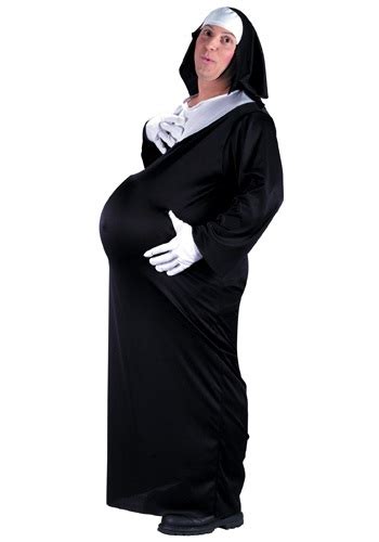 adult pregnant nun halloween costume