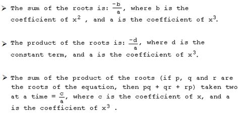 We've got you covered with our online study tools. The sum and product of the roots of a cubic equation
