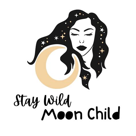 Stay Wild Moon Child Svg Boho Floral Moon Cut File For Etsy