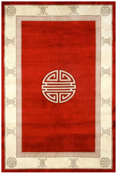 Premier Superwashed Chinese Rug Red Luxury Handknotted Chinese Rug