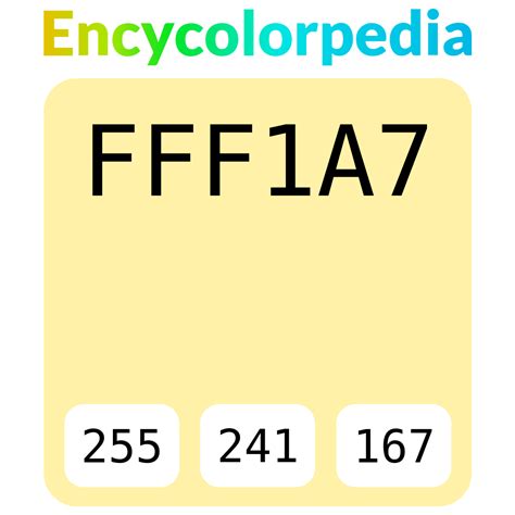 Fff1a7 Hex Color Code Rgb And Paints
