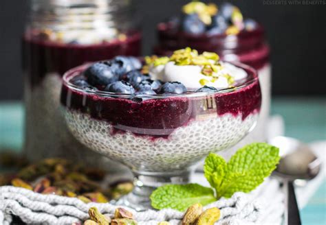 Fiber can help prevent heart disease, obesity, and type 2 diabetes specifically, not to mention aid digestion. Desserts With Benefits Healthy Blueberry Lemon Rosewater Chia Seed Pudding (refined sugar free ...