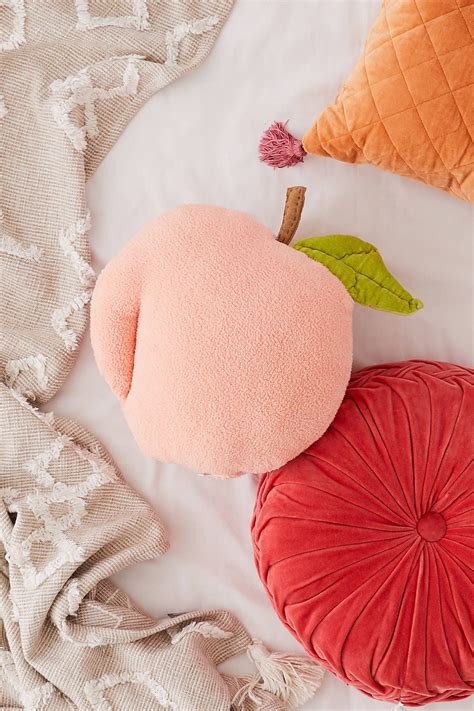 Fuzzy Peach Pillow Peach Pillow Peach Bedding Throw Pillows