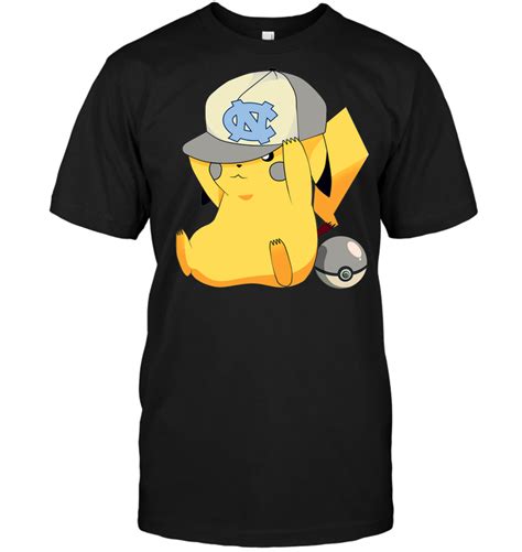 North Carolina Tar Heels Pikachu Pokemon T Shirt Teenavisport