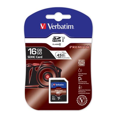 Verbatim Premium Sdhc 16 Gb Memory Card Winc