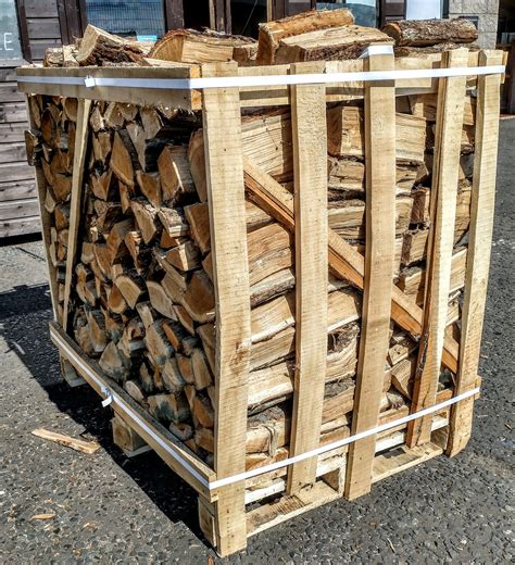 1 Crate Of Stacked Kiln Dried Ash Or Oak Logs Kiln Dried Firewood